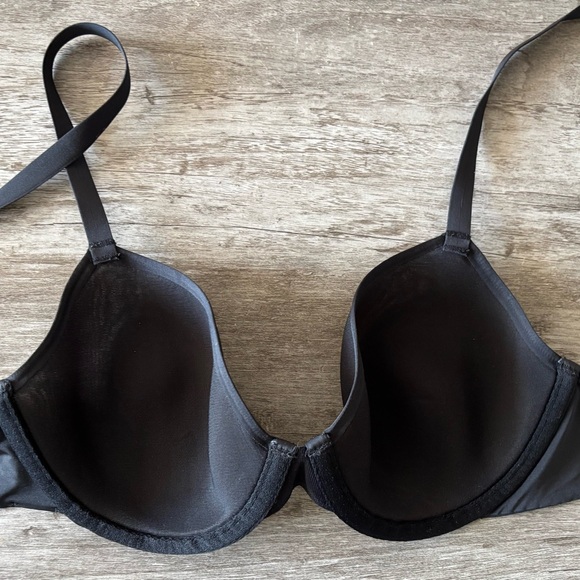 SKIMS Bra Weightless Demi Fits Everybody Black Mesh Sheer Womens 36B - Picture 7 of 9